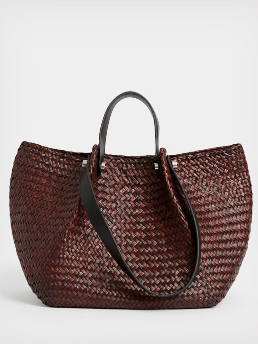 ALL SAINTS ALLINGTON STRAW TOTE BAG